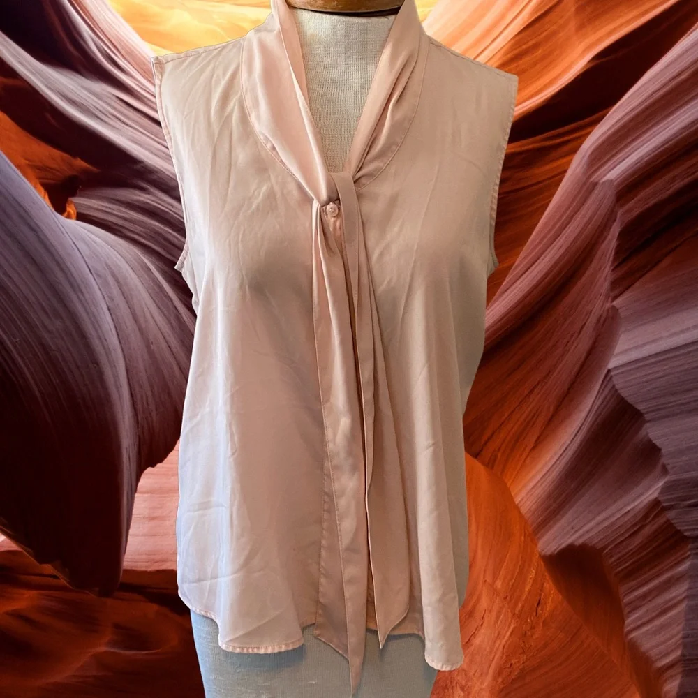 Calvin Klein dress top. Beautiful light peach color. Size PL - Picture 2 of 3